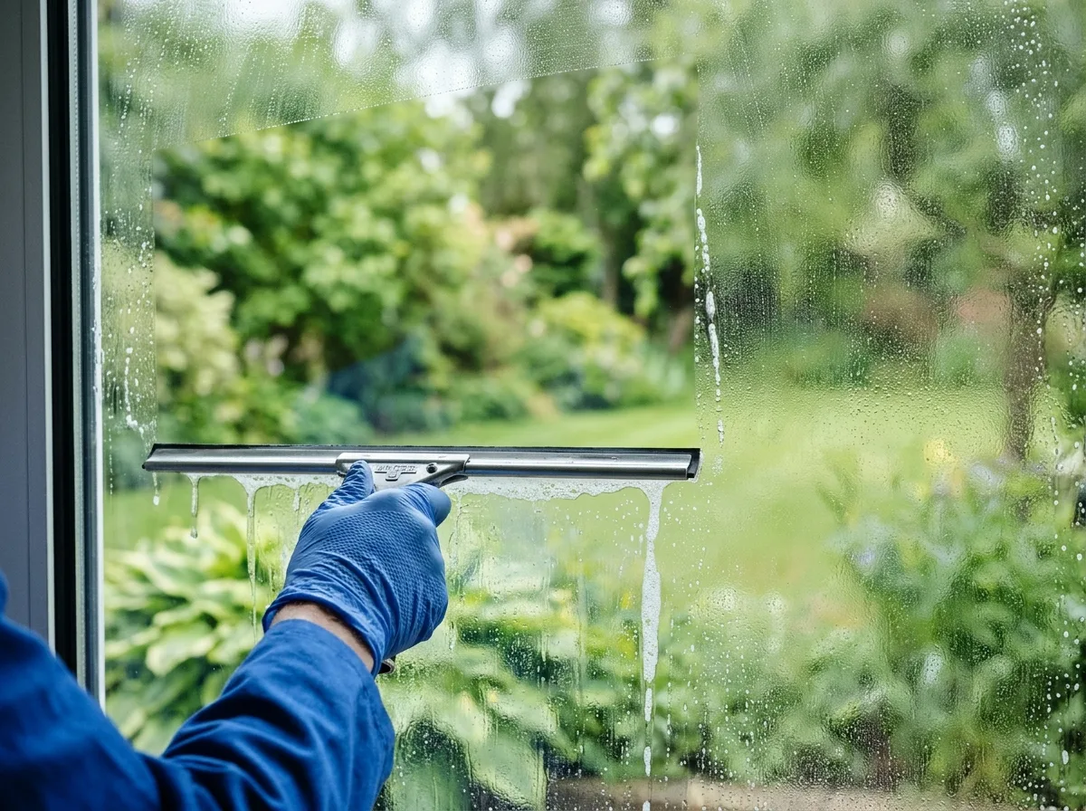 Streifenfreie Fensterreinigung mit dem Abzieher